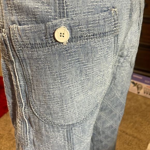 FREE PEOPLE SASHIKO STITCHED RELAXED JEANS - Picture 13 of 15